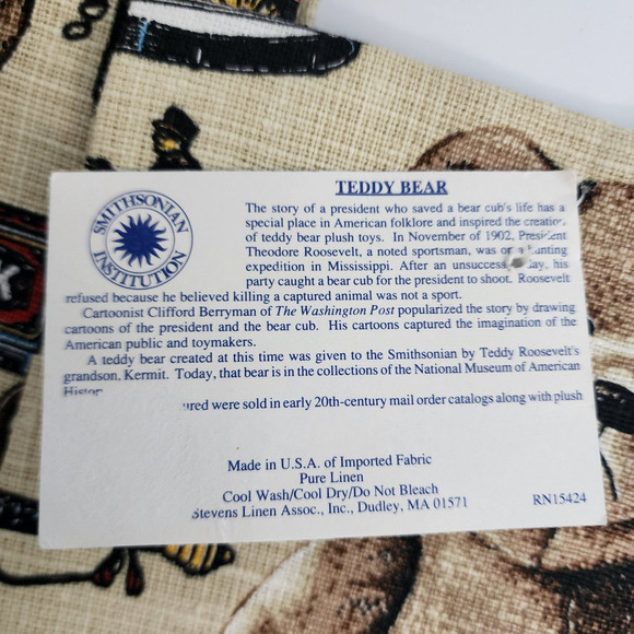 SMITHSONIAN INSTITUTION Christmas Bear / Toys Tea‎ Towel Set of 2 ~ NEW with TAG - Picture 5 of 5
